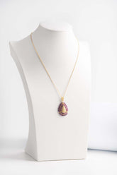 Ciondolo goccia con rubino