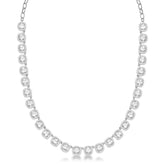 Collana girocollo in argento rodiato 925‰ con cubic zirconia.