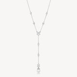 Collana girocollo in argento rodiato 925‰ con perla di conchiglia e cubic zirconia.