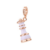 Rosato charm in argento 925‰ a forma di scacco