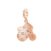 Rosato charm in argento 925‰ a forma di guanto