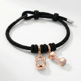 Rosato charm in argento 925% a forma di kettlebell