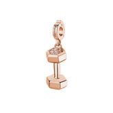 Rosato charm in argento 925% a forma di pesetto
