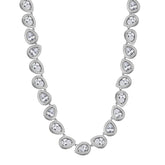 Rosato collana girocollo in argento 925‰