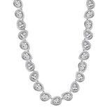 Rosato collana girocollo in argento 925‰