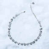 Rosato collana girocollo in argento 925‰