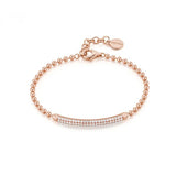 Rosato Bracciale collezione Bianca in argento 925‰, placcatura oro rosa, cubic zirconia bianchi.