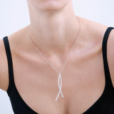 Rosato collana girocollo in argento 925‰