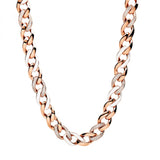 Rosato collana girocollo in argento 925‰, placcatura oro rosa, 372 cubic zirconia bianchi. Lunghezza collana 38cm. Possibilità di allungarla tramite prolunga venduta separatamente.