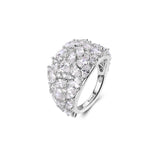 Rosato anello a fascia in argento 925‰