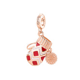 Rosato charm in argento 925‰ a forma di guanto