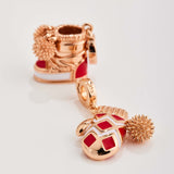 Rosato charm in argento 925‰ a forma di guanto