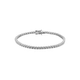 Comete bracciale in argento 925‰ modello tennis con zirconi bianchi. Lunghezza bracciale 18cm.