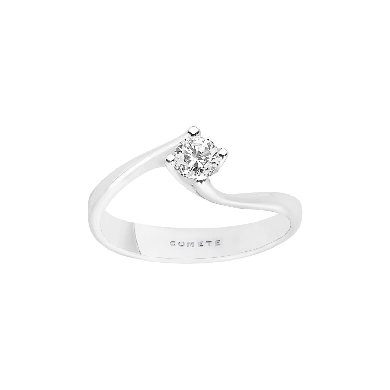 Comete anello solitario in oro 750% e diamante