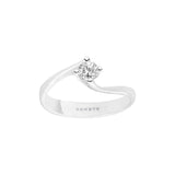 Comete anello solitario in oro 750% e diamante