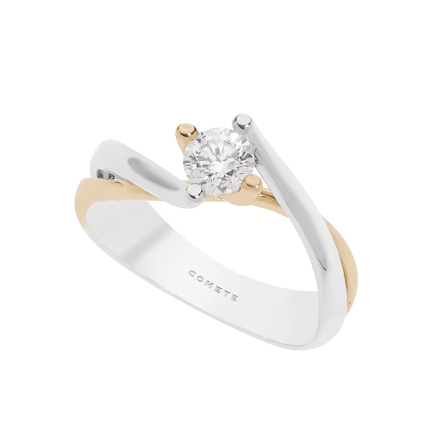 Comete anello solitario, oro 750%