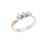 Comete anello trilogy in oro 750% e diamanti