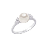 Comete anello perla oro 750% e diamanti