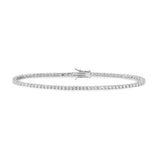 Comete bracciale in argento 925‰ modello tennis con zirconi bianchi. Lunghezza bracciale 18 cm.