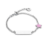 Comete Bracciale Targhetta Stella Rosa