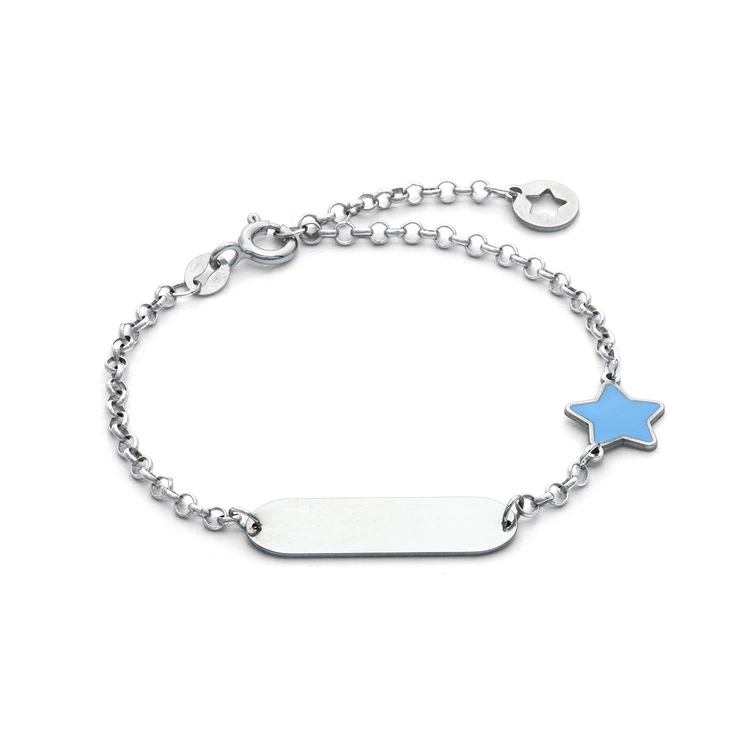 Comete Bracciale Targhetta Stella Celeste