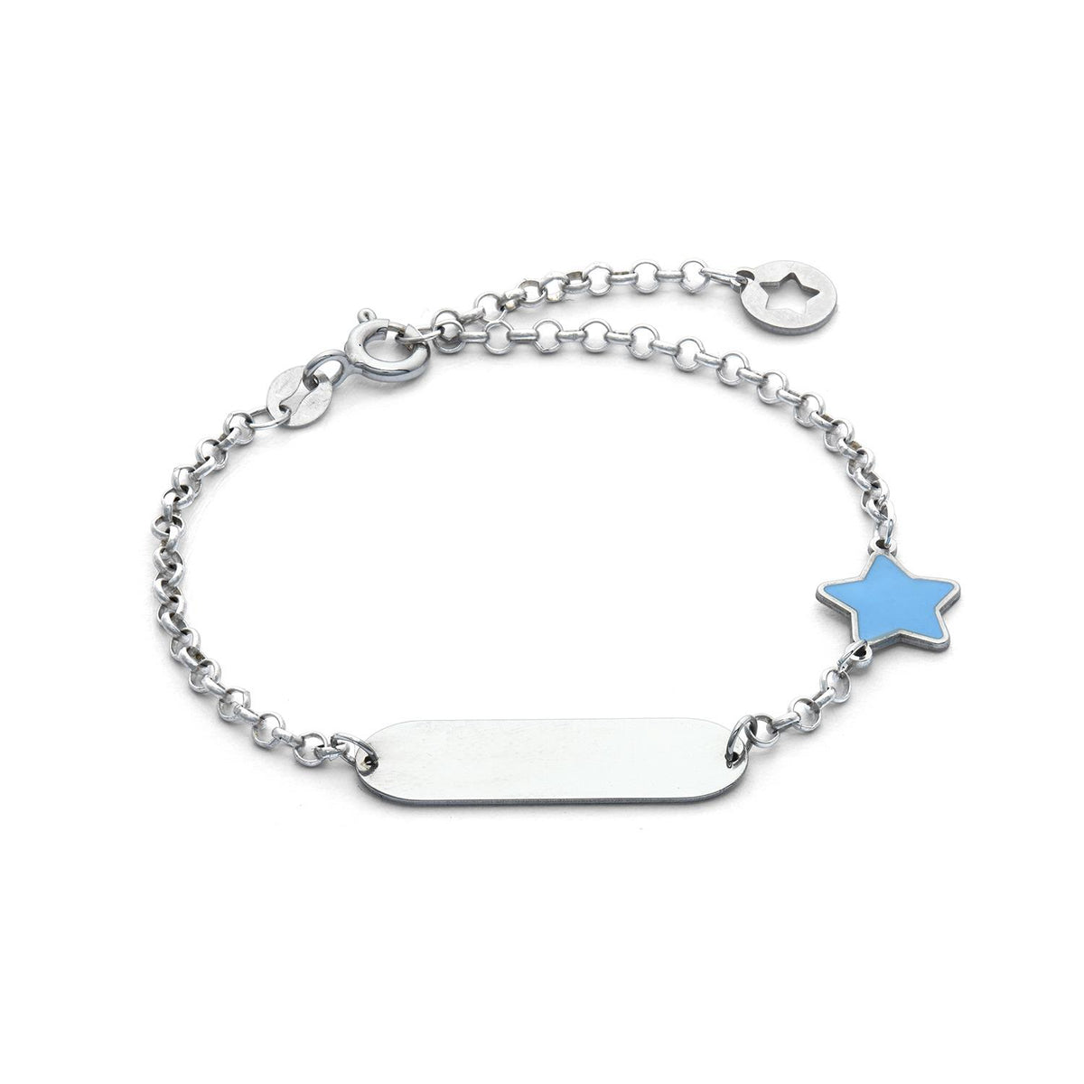 Comete Bracciale Targhetta Stella Celeste