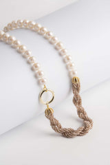 Collana in perle con torchon Swarovski