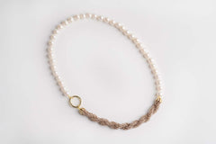 Collana in perle con torchon Swarovski