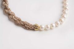 Collana in perle con torchon Swarovski