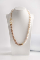 Collana in perle con torchon Swarovski