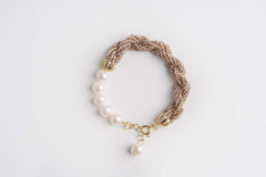 Bracciale in perle con torchon Swarovski