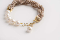Bracciale in perle con torchon Swarovski