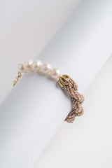 Bracciale in perle con torchon Swarovski