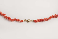 Collana a sciarpa in corallo e perle