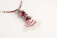 Collana a sciarpa in cristalli