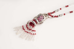 Collana a sciarpa in cristalli