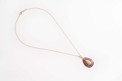 Ciondolo goccia con rubino