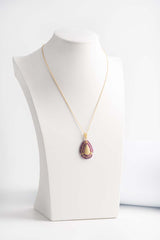 Ciondolo goccia con rubino