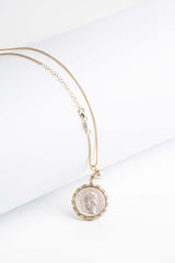 Ciondolo in argento con inserto moneta antica