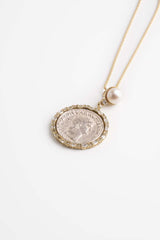 Ciondolo in argento con inserto moneta antica