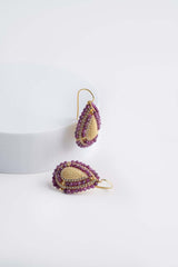 Orecchini goccia con rubino