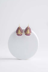 Orecchini goccia con rubino