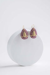 Orecchini goccia con rubino