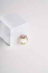 Anello con cammeo inciso a mano e Swarovski