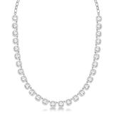Collana girocollo in argento rodiato 925‰ con cubic zirconia.
