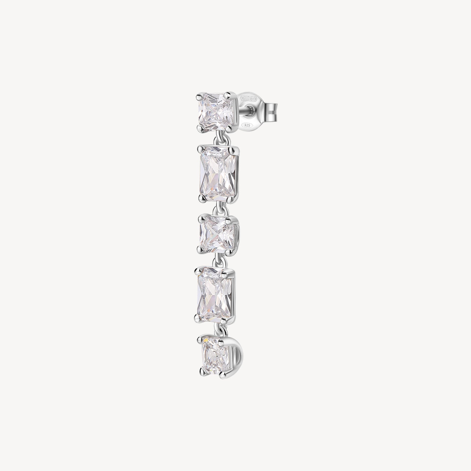 Brosway orecchino singolo in argento rodiato 925‰