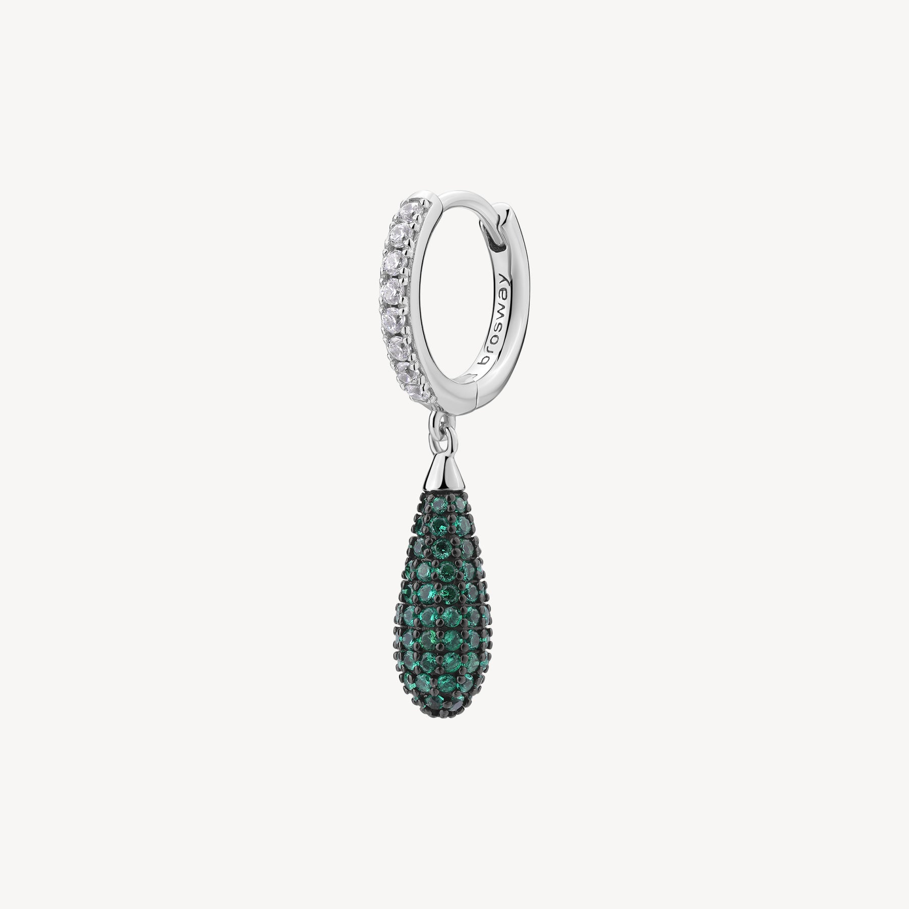 Brosway orecchino singolo in argento rodiato 925‰