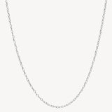 Base collana componibile in argento rodiato 925‰, cm 53.