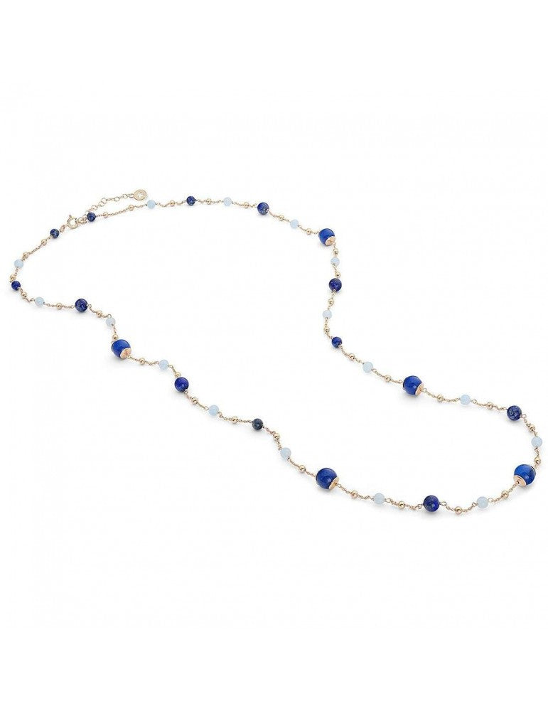 Comete collana lunga argento 925% e pietre dure