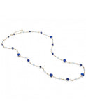 Comete collana lunga argento 925% e pietre dure